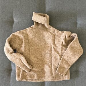 Cozy Tan Turtleneck Sweater